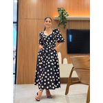 Vestido Juliana Preto E Off White