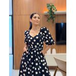 Vestido Juliana Preto E Off White