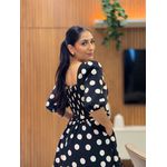 Vestido Juliana Preto E Off White