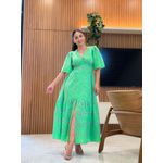 Vestido Luiza Verde E Lilas