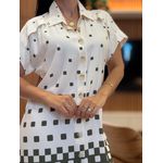 Vestido Sonia Verde E Off White