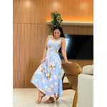 Vestido Vivian Azul Floral