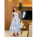 Vestido Vivian Azul Floral