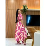 Vestido Mila Nude E Fucsia 
