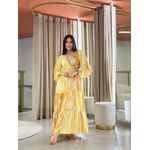Vestido Eduarda Amarelo E Caramelo