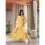 Vestido Eduarda Amarelo E Caramelo