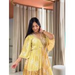 Vestido Eduarda Amarelo E Caramelo