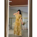 Vestido Sabrina Nude E Caramelo