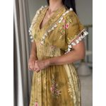 Vestido Sabrina Nude E Caramelo