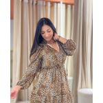 Vestido Julia Marrom Onça