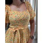 Vestido Bela Amarelo Floral