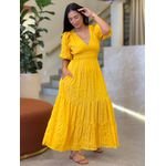 Vestido Eloa Mostarda