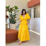 Vestido Eloa Mostarda