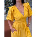 Vestido Eloa Mostarda