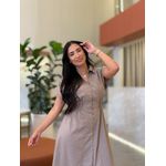 Vestido Lia Cinza Rosado
