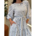 Vestido Antonela Branco E Preto