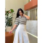 Blusa Rebeca Off White E Preto