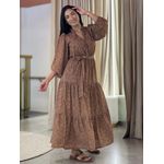 Vestido Julia Marrom Floral