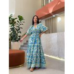 Vestido Milene Verde E Azul