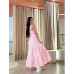 Vestido Betina Rosa Bebe E Branco 