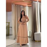 Vestido Maite Nude E Preto