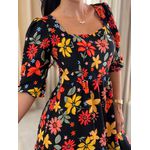 Vestido Marina Floral Preto Floral