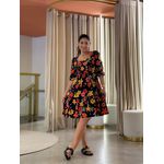 Vestido Marina Floral Preto Floral