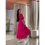 Vestido Flor Liso Pink