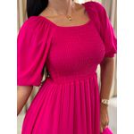 Vestido Flor Liso Pink