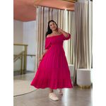 Vestido Flor Liso Pink