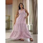 Vestido Taciele Bordo E Branco