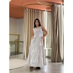 Vestido Taciele Marrom E Branco