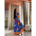 Vestido Paloma Estampado Azul Tucano