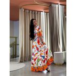 Vestido Paloma Estampado Branco Tucano