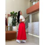 T-shirt Leonora Vermelha E Off White