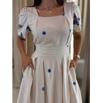 Vestido Lila Areia E Azul