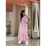 Vestido Flaviane Rosa Floral 