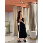 Vestido Tamara Preto E Creme
