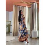 Vestido Samira Azul Folha