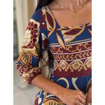 Vestido Samira Azul Folha