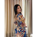 Vestido Samira Azul Folha