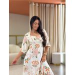 Vestido Samira Off White Folha