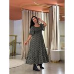 Vestido Maria Flor Preto E Branco