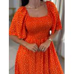 Vestido Maria Flor Laranja