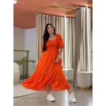 Vestido Maria Flor Laranja