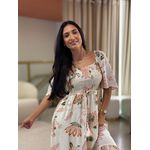 Vestido Paloma Off White E Rose Floral