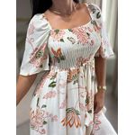 Vestido Paloma Off White E Rose Floral