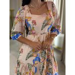 Vestido Marina Estampado Rose Tucano