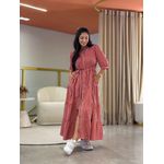 Vestido Laisa Vermelho E Branco