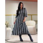 Vestido Maite Preto E Branco